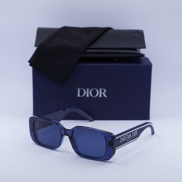 Dior WILDIOR S2U 30B0 Rectangle Sunglasses – Blue - Picture 1 of 11